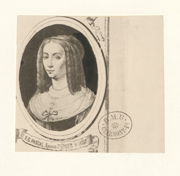 Portrait de Gilberte Périer soeur de Blaise Pascal