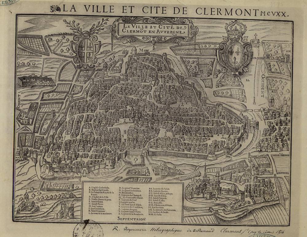 La ville et cité Clermont, plan Fuzier (Cote : CA 89)