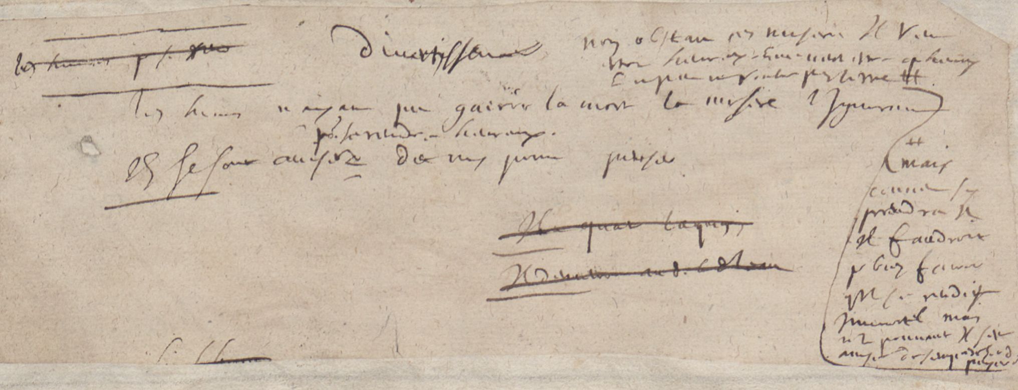 Fragment Divertissement 166, Sellier du manuscrit original des Pensées de Pascal (MS 9202, Bibliothèque Nationale de France